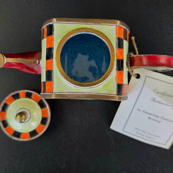 Vintage - Kelvin Chen - Miniature Enameled on Copper Tea Kettle - No.1284 - Picture 5 of 10